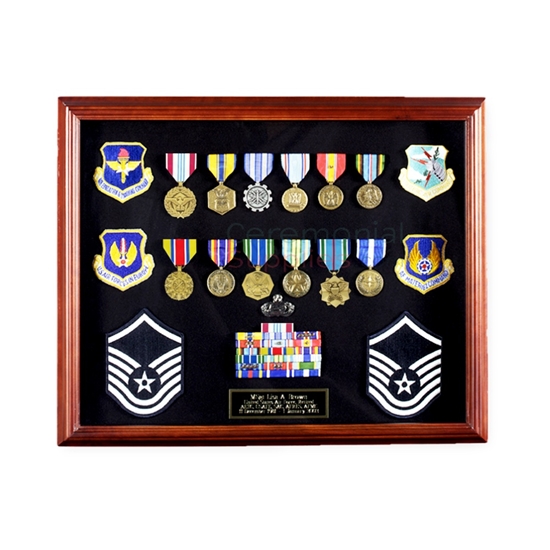 medals and patches display case