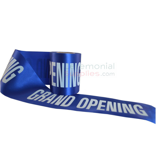 Royal Blue Printed Grand Opening Ribbon