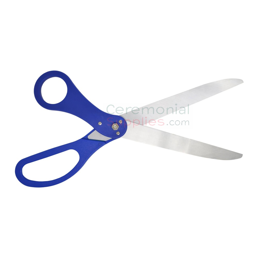 Purple Ribbon Cutting Scissors with Silver Stainless Steel Blades