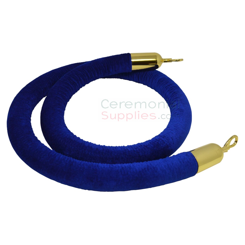 6 Ft Royal Blue Stanchion Rope  Ceremonial Groundbreaking, Grand Opening ,  Crowd Control & Memorial Supplies