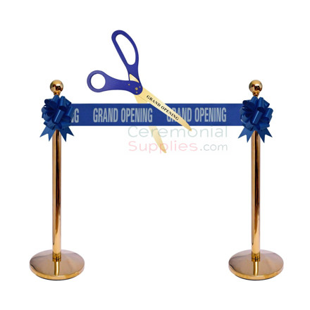The Largest Ceremonial Scissors in The World - 40 Inch Gold Plated Grand  Opening Scissors with Silver Blades