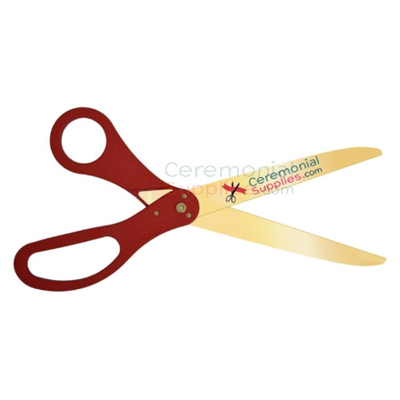 Full Custom Two-tone Ceremonial Ribbon Cutting Scissors