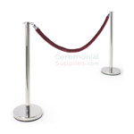 Photo of the  Flat Top Stanchion and Red Rope Queue Management Set.