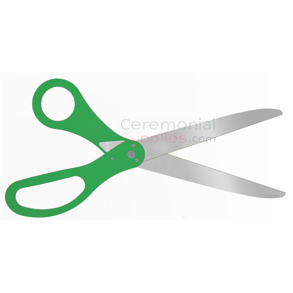 Green Grand Opening Ribbon Cutting Scissors  Ceremonial Groundbreaking,  Grand Opening , Crowd Control & Memorial Supplies