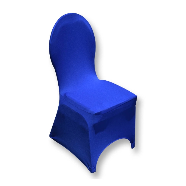 Alternate View of Blue Customizable Event Chair Cover