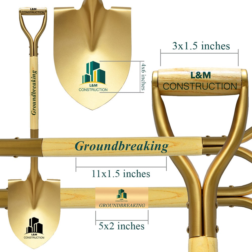 Deluxe Ceremonial Groundbreaking Gold Shovel | Ceremonial ...