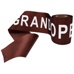 Picture of the Pre-printed Brown Grand Opening Ribbon
