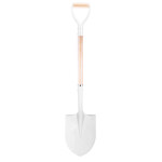 Full image of the white groundbreaking shovel