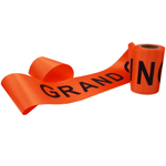 Pre-printed Orange Grand Opening Ribbon partially open