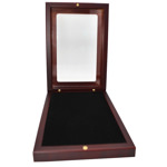 Picture of an Open Box  Black Interior Shovel Display Keepsake Side Opening 