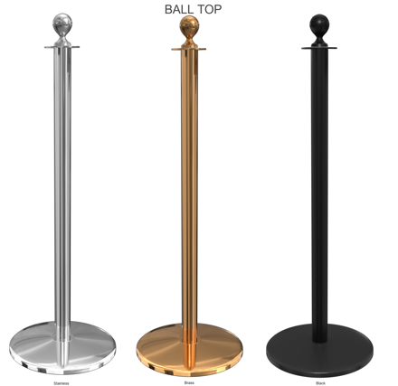 Deluxe Classic Stanchions Ball  Top