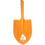 Picture of the Customized Shovel Head Orange Groundbreaking Shovel