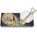 Picture of Groundbreaking Construction  Keepsake Shovel Hat Rock Desktop Trophy