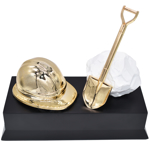 Picture of Groundbreaking Construction  Keepsake Shovel Hat Rock Desktop Trophy