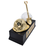 Picture of Groundbreaking Construction  Keepsake Shovel Hat Rock Desktop Trophy