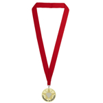 Sample of Medal with Red Neck Ribbon