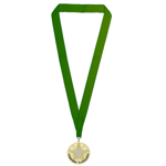 Sample of the Medal with Green Neck Ribbon