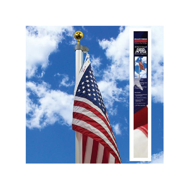 Image of the Deluxe 20' Aluminum Flagpole Set