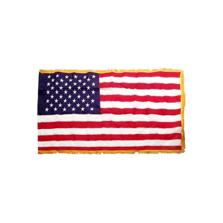 Image of the Indoor US Flag With Gold Fringe