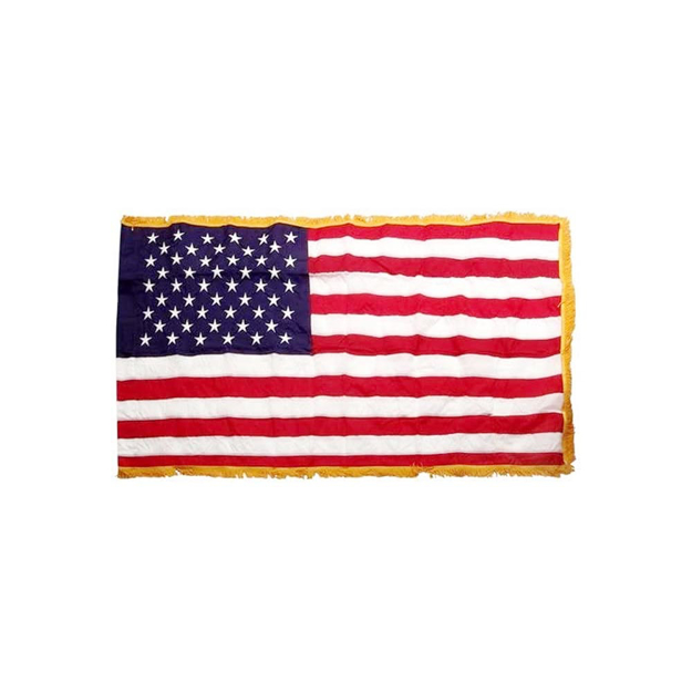 Image of the Indoor US Flag With Gold Fringe