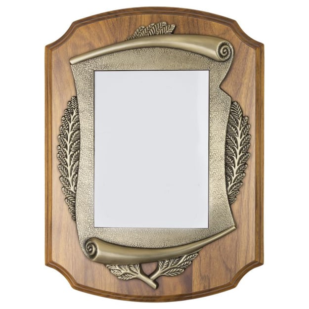 Picture of Genuine Walnut Embossed Scroll Plaque