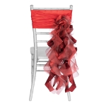 Image of the Apple Red Elegant Curly Willow Chair Sash