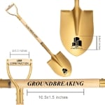 Customized Matte Gold Groundbreaking shovel