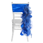 Image of the Royal Blue Elegant Curly Willow Chair Sash