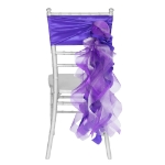 Image of the Purple Elegant Curly Willow Chair Sash