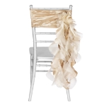 Elegant Curly Willow Chair Sash in Champagne