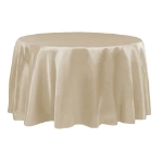 Round Satin Tablecloth in Champagne