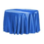 Round Satin Tablecloth in Royal Blue