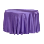 Round Satin Tablecloth in Purple