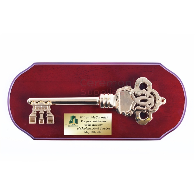 Picture of Executive Ceremonial Golden Key to the City Plaque